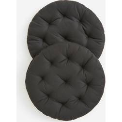 H&M 2er-Pack Runde D38 Sitzkissen Grau (38x38cm)