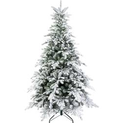 Homcom Artificial Snow Branches Green/White Christmas Tree 150cm