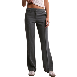 Nelly Low Waist Flare Suit Pants - Dark Grey