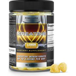 Iron Labs Nutrition Creatine Monohydrate Gummies Lemon Flavour 3382mg 90