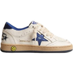 GOLDEN GOOSE Junior Ball Star Metallic Leather Star & Heel Tab - Blue