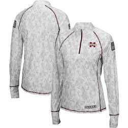 Colosseum Mississippi State Bulldogs Camo OHT Military Appreciation Officer Arctic Lightweight Quarter-Zip Top