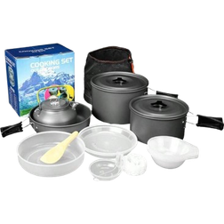 Shein Camping Cooking Utensils Set for 4-5 People with 0.8L Teapot