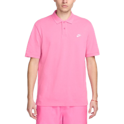 Nike Men's Club Short Sleeve Polo - Playful Pink/White