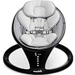 Munchkin Bluetooth-fähige, leichte Babywippe/Babyschaukel mit natürlicher Schaukelbewegung in 5 Bewegungsbereichen, mit Fernbedienung Schwarz