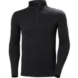 Helly Hansen Men's Lifa Merino Midweight Half-Zip Base Layer - Black