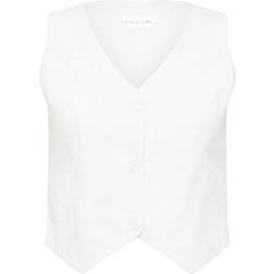 PixieGirl Linen Waistcoat - White