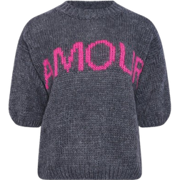 Noella Amour Knit - Dark Grey Pink Combo