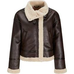 JJXX Veste en Simili Cuir Femme Taille - Marron