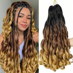Shein Pack French Curl Ombre Braiding Hair With Curly Ends
