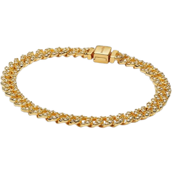 Pandora Pavé Cuban Chain Bracelet - Gold/Transparent