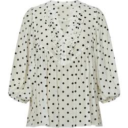 Gossia Reesego Dot Blouse - Off White/Black