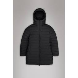 Rains Lohja Long Puffer Curve Jacket - Black