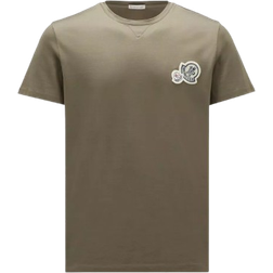 Moncler Double Logo Patch T-shirt - Olive Green