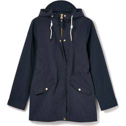 Joules Women's Portwell Waterproof Hooded Raincoat - French Navy