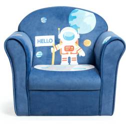 Costway Kids Astronaut Armrest Upholstered Couch