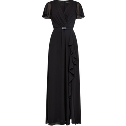 Lauren Ralph Lauren Flutter Sleeve Maxi Dress - Black