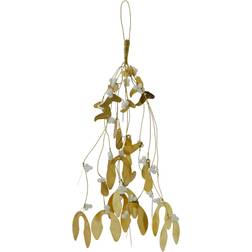House Doctor Mistletoe Brass Christmas Tree Ornament 37cm