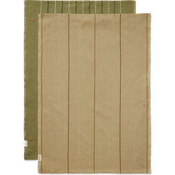 ferm LIVING Ito 50x70 cm 2-pack Seaweed-flax - Grön Kökshandduk Grön (70.1x50cm)