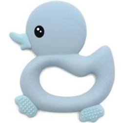 Magni Teether With Duck And Tactile Pattern Blue