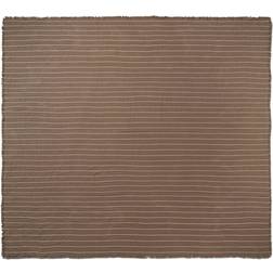 ferm LIVING Aires Sengetæppe 240x250 cm Stone Dynebetræk Brun