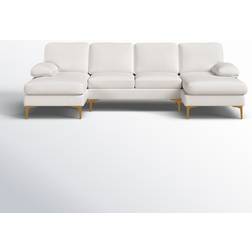 Willa Arlo Trego Creamy/White Sofa 105.5" 4 Seater