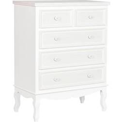 Home ESPRIT Comfortable White/ Beige Chest of Drawer 80x105cm