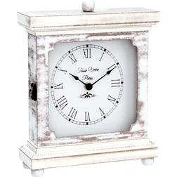 Tasse Verre Rustic Shelf Tan Table Clock 17.8cm