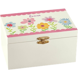 Emma Personalized Floral Children's Jewelry Box - White