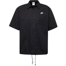 Nike Club Men's Short Sleeve Oxford Button Up Shirt - Black/White