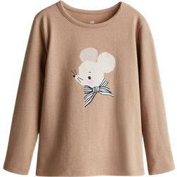 H&M Toddler Zoe Shirt - Beige/Mouse