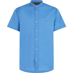 Tommy Hilfiger Flex Short Sleeve Regular Grandad Shirt - Blue Spell