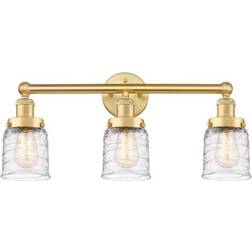 Innovations Lighting Bell Satin Gold/Clear Deco Swirl/Multi-Colored Wall Lamp