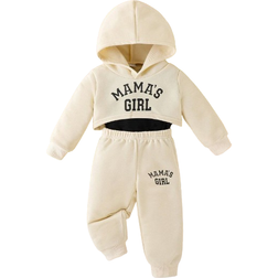 Shein Genkimix Kids Baby Girl's Three Piece Set with Sweatshirt for Spring and Autumn, Simple and Sporty