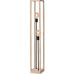 Home ESPRIT Wood Iron Brown/Black/Natural Golvlampa 123cm