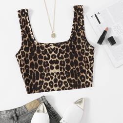 Shein Damen Tanktop Mit Leopardenmuster