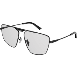 Balenciaga BB0246SA 004 Solglasögon Metall Grå Grå