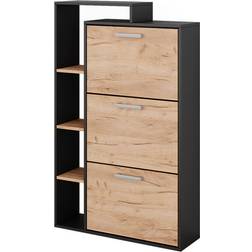 Vicco Schuhkipper Goldkraft Eiche 80 x 128.3 cm Mit 3 Fächern Schuhregal 80x128.3cm