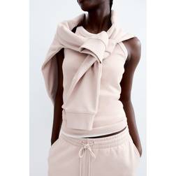 H&M Dam Rosa Ribbed vest top