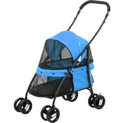 Pawhut Dog Buggy Foldable Pet Cart with Mesh Window