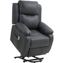 Homcom Riser And Recliner Power Lift Dark Grey Armchair