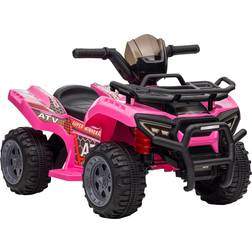 Aosom Ride-On Four Wheeler ATV Car Metal in Pink, Size 16.5 H x 26.0 W in Wayfair Pink