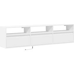 vidaXL 3307940 White Meuble TV 180x45cm