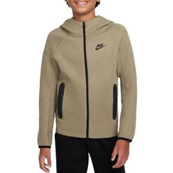 Nike Older Kid's Sportswear Tech Fleece Full Zip Hoodie - Neutral Olive/Black/Black (FD3285-276)