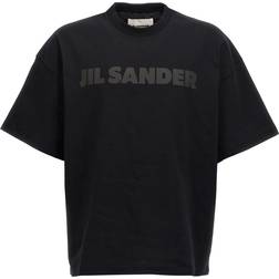 Jil Sander Logo Print T Shirt - Black