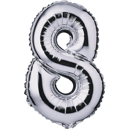 Salling Number Balloons 8 Silver