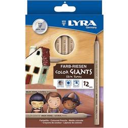 LYRA Giants Wooden Coloured Pencils Skin Tone 12-pack