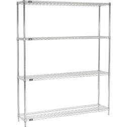 Nexel 4 Shelf Starter Chrome Shelving System 60x74"