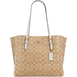 Coach Mollie Tote Bag In Signature Canvas - Gold/Light Khaki Chalk