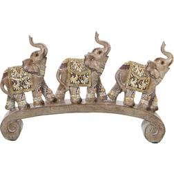 Alexandra House Living Elephant Brown/Golden Prydnadsfigur 16cm